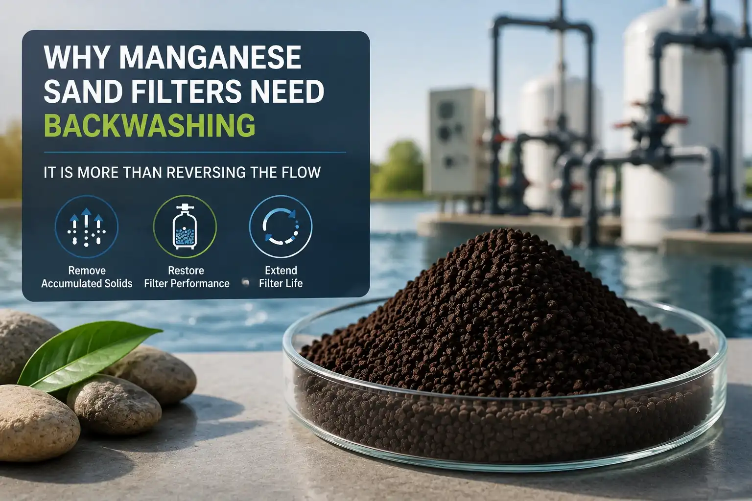 Perché i filtri a sabbia al manganese necessitano di controlavaggio: è molto più che invertire il flusso